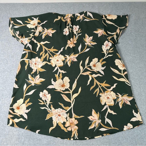 Maurices Dark Green Floral Blouse - Picture 4 of 4